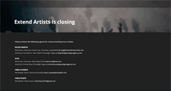 Desktop Screenshot of extendartists.com